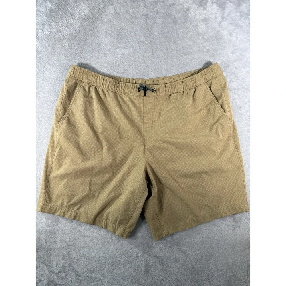 Eddie Bauer Shorts Mens 2XL Brown Travex Pull‎ On Hiking Outdoor